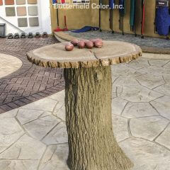 3 Log Round Table Top Mold with 98243 Heavy Bark Texture Roller Base Sample