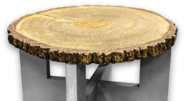 3 Log Round Table Top Mold with Table Leg Mold Sample