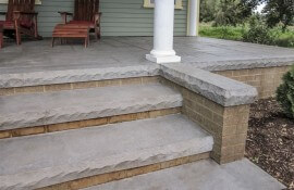 Cantilevered Cut Stone Step Liner  4