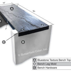 Concrete Bench Mold System Sample with Specs